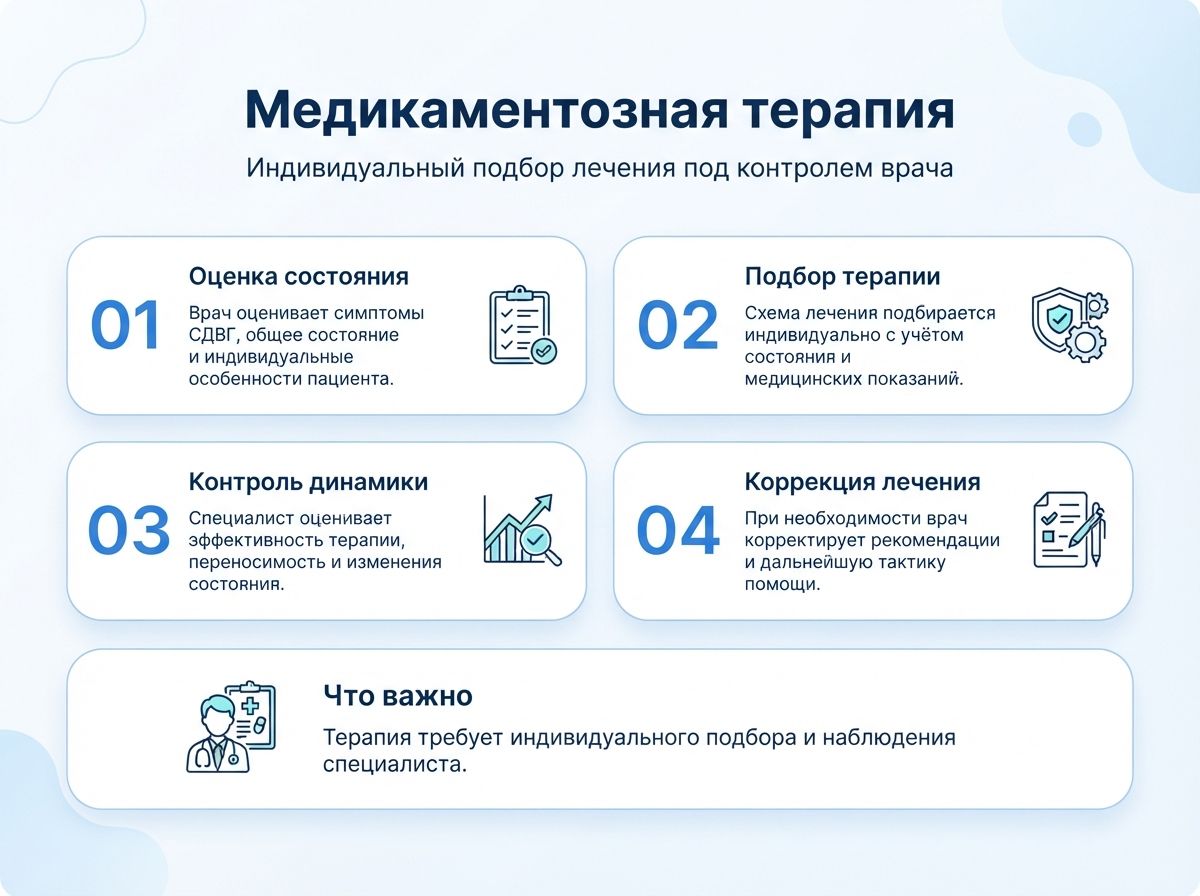 Лечение СДВГ в Рязани у детей и взрослыхинфографика